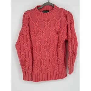 Vintage James Davis Hand Knit Womens Small Sweater Fisherman Coastal Grandpa